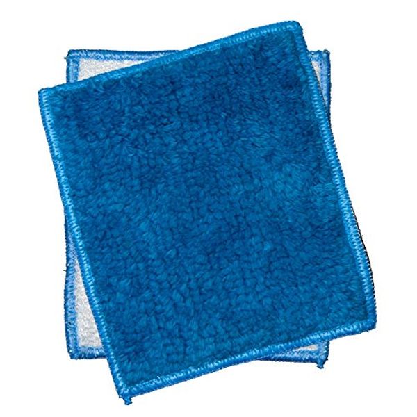 Janey Lynn Designs Blue Jewel Shrubbies 5" x 6" Cotton & Nylon Washcloth