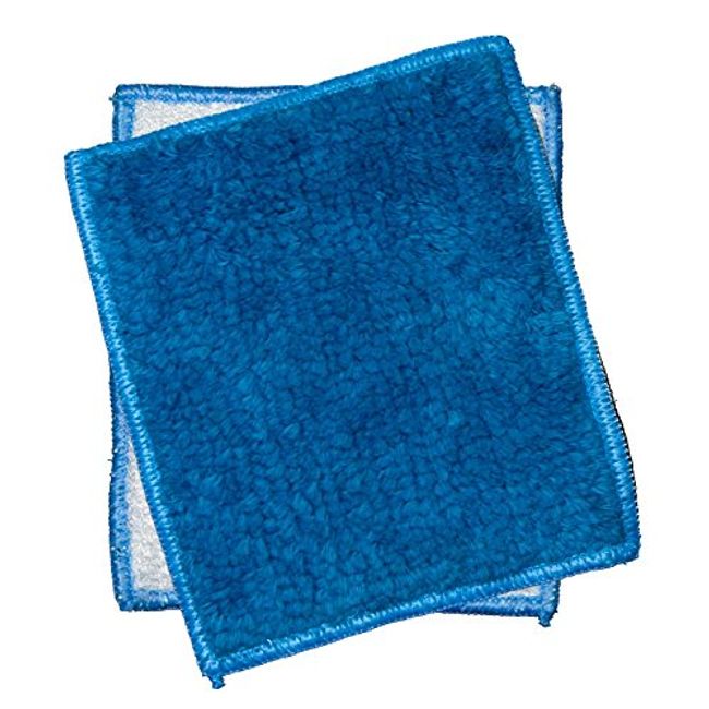 Janey Lynn Designs Blue Jewel Shrubbies 5" x 6" Cotton & Nylon Washcloth
