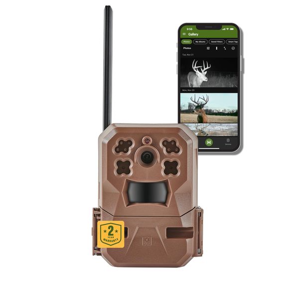 Moultrie Edge Cellular Trail Camera -Auto Connect - Nationwide Coverage - 720p Video with Audio - Built in Memory - Cloud Storage - 80 ft Low Glow IR LED Flash