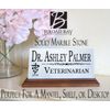 Vet Nameplate Gift - Solid Marble - Veterinarian Custom Desk Name Plate