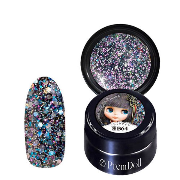 PREGEL Prim Doll Blythe Collaboration Color Gel 3g B64 Black Diamond Non-standard mail Nail supplies specialty store 