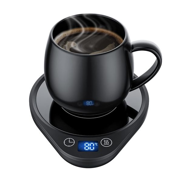 BTOYM Coffee Mug Warmer Smart Cup Warmer with 3 Temperature Settings Electric Beverage Warmer Plate Auto Shut Off, Coffee, Tea and Milk Warmer for Office Home Desk Use (Cup Not Included)