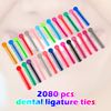 80 Pieces Multi-Color Orthodontic Ligature Ties Orthodontic Elastic 2080 O-Rings Braces Bands
