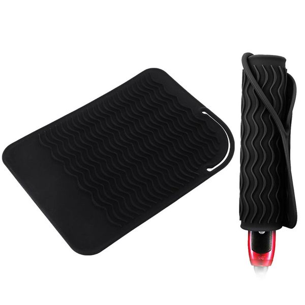 Hair Straightener Silicone Heat Proof Safety Mat Tongs Resistant Cover Case