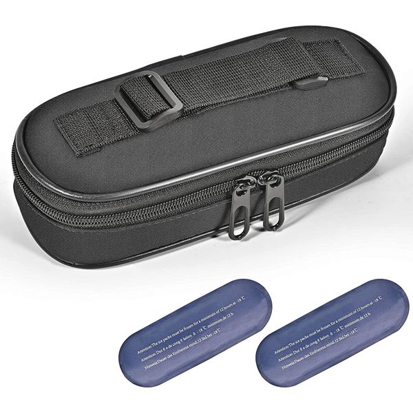 Cooler Travel Case Medicine Carrying Case with 2 TSA Approved Ice Packs