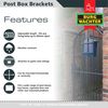 Burg-Wachter Adjustable Post Box Gate & Railing Mounting Bracket Kit, Black
