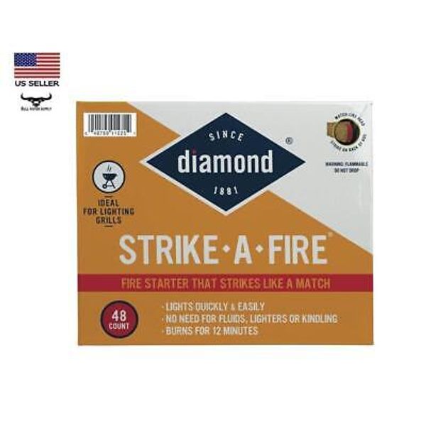 Diamond 48-Pack Strike-A-Fire Starter Match Sticks Firestarter Log Long Burn