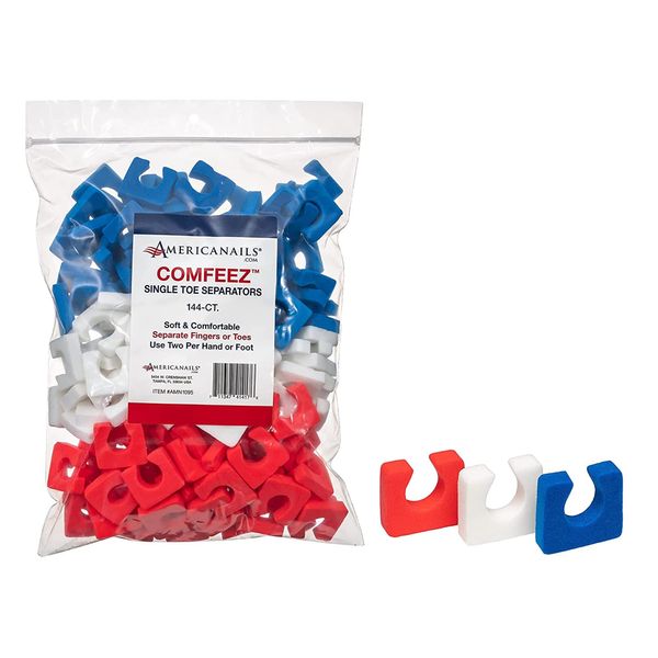 Americanails Comfeez Single Toe Separators - 144 Count