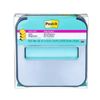 Post it Note Dispenser Black with Aqua Splash Sticky Notes 3x3 Inches 45 Sheets