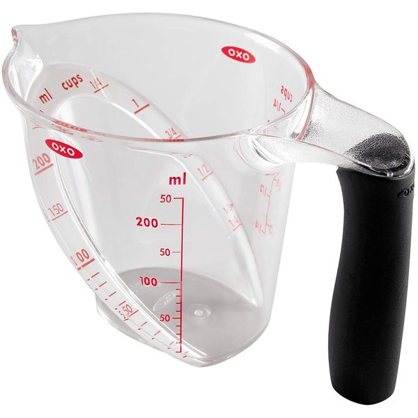 OXO Measuring Cup, Microwave and Dishwasher Safe, Angled Measuring Cup, Small, 8.5 fl oz (250 ml)