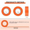 6 Pack Orange Flagging Tape, Non-Adhesive Plastic Ribbon Neon Marking Roll,1Inch