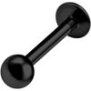 16G G23 BLACK Titanium EXTERNALLY Threaded 3mm Ball Ear Tragus Labret Helix Stud