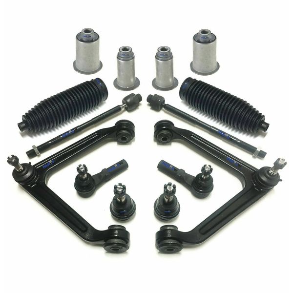 14 Pc Suspension Kit for Dodge Ram 1500 Control Arms Inner & Outer Tie Rod Ends