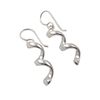 Solid 925 Sterling Silver Twisted Stick Drop Earrings