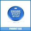 A ABSOPRO Car Engine Start Stop Button Cover Sticker for Ford for Mustang Blue Item Replacement