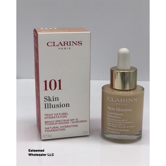 CLARINS Skin Illusion Broad Spectrum SPF15 Titanium Dioxide 101 Linen 1oz