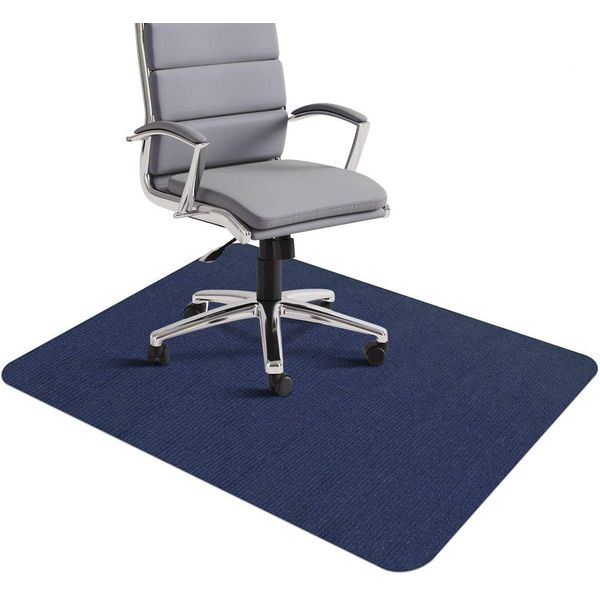 Chair Mat, 55.1 x 35.4 inches (140 x 90 cm), Non-slip, Washable, Cutable, Sound Absorption, Wide Range of Use, Floor Mat, Floor Mat (Navy Blue)