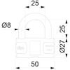 Viro 102 Cylinder Padlock, Brass, 50 mm