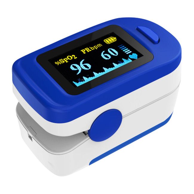 Multifunction Finger Pulse Oximeter Measures Pulse Rate, Blood Oxygen Saturation