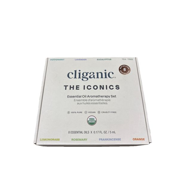 Cliganic THE ICONICS Essential Oil Aromatherapy Set (8 Essential Oils)