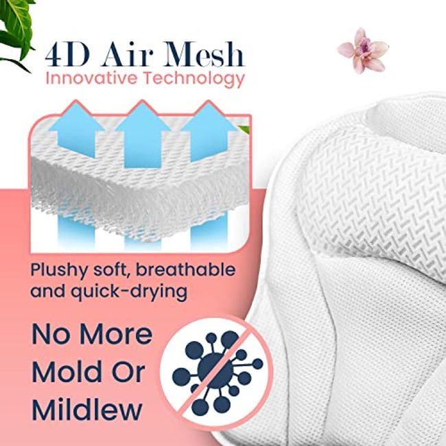  Bath Pillow (Ultra Soft), Luxury Bath Tub Pillow