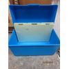 evco plastic index card box 8" x 5" cards flip top