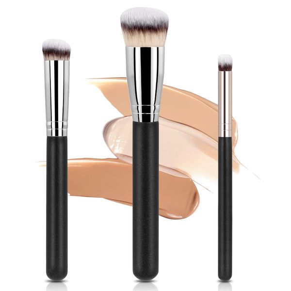 AOOWU Make Up Pinsel, Schminkpinsel Foundation Concealer Pinsel für Gesicht, Kosmetikpinsel Pinselset Makeup Brush, Puderpinsel Make-Up Pinsel & Zubehör für Cremige, Pudrige Oder Flüssige Foundation