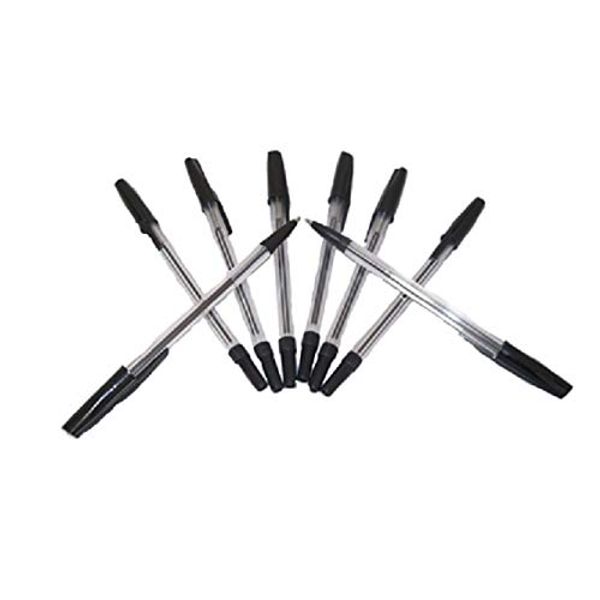 50 x Quality Black Medium Tip Ball Point Biro Pens