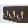 Japan Commerce B-885 Single Hook, Clear Lacquered Unpainted, Brass, Quantity: 10