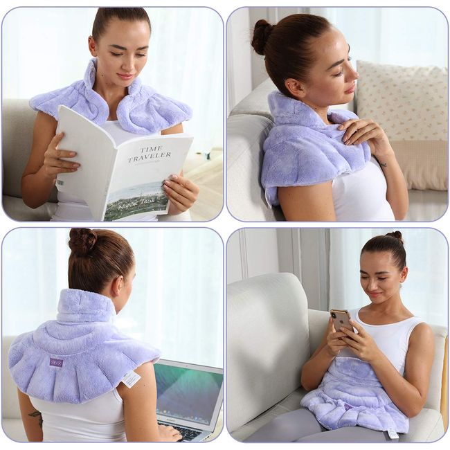 REVIX Neck Heating Pad Microwavable Heated Neck Wrap with