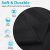 Table Cloth Tablecloths Square and Rectangular Premium Fabric Tablecloth, Waterproof & Wipeable Table Covers - Washable Long Table Cloths, Extra Large (Black, 137x137cm)