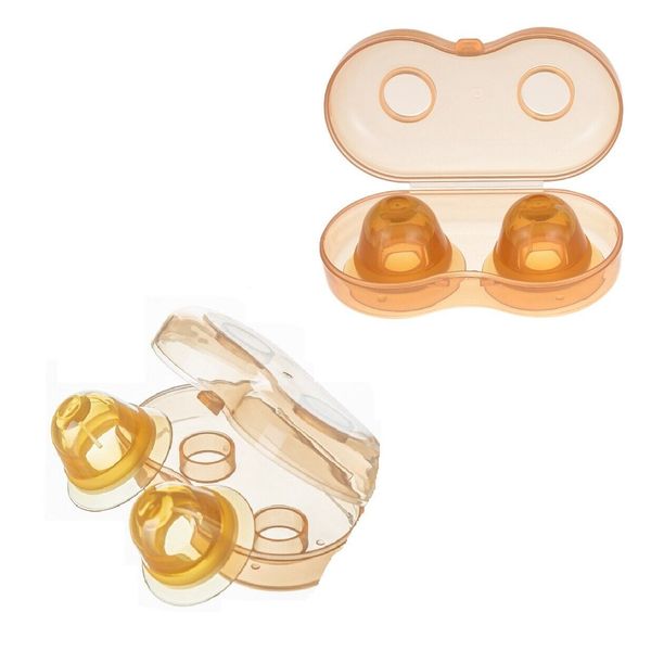 2Pair Silicone Nipplesuck Corrector for Women Flat Inverted Nipples Brown