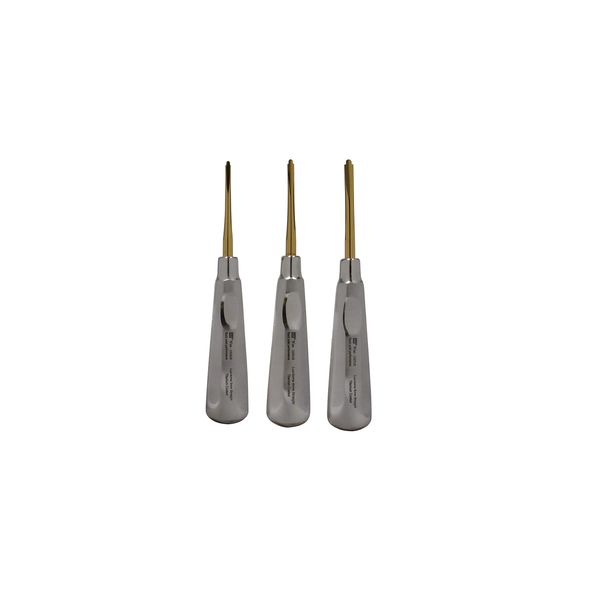 Dental Luxating Elevators with Periotome Tips Set of 3pcs for Reduced Trauma Extractions