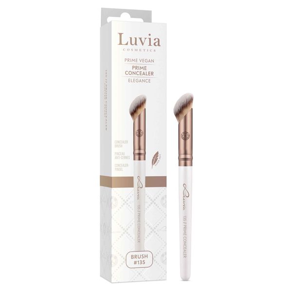 Luvia Professional Makeup Brush, Concealer Make-Up Brush, Angled Buffer Brush, Vegan Cosmetic Brush, 135 // Concealer Buffer - Elegance