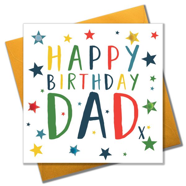 Pom Pom Happy Birthday Dad Greeting Card
