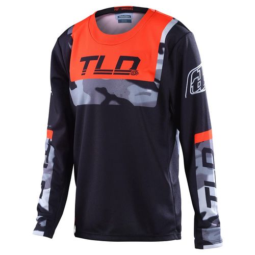 Troy Lee Designs Youth Brazen Camo Jersey (X-Large, Black/Orange)