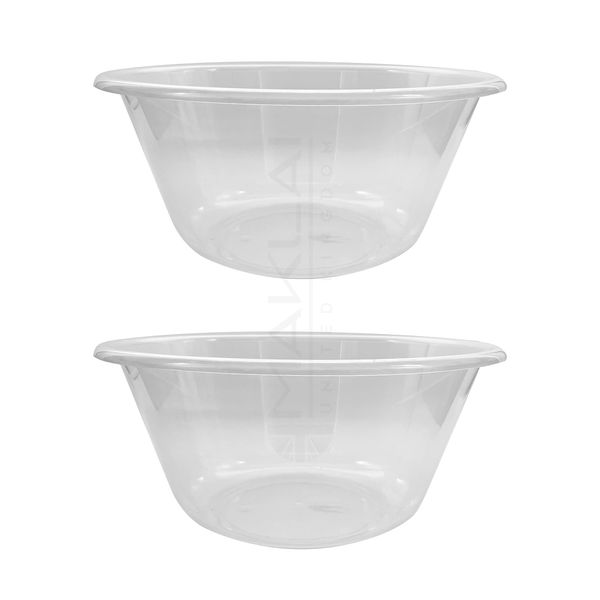 MKR Plastic Mixing Bowls, BPA Free. Microwave, Dishwasher and Freezer Safe. for Food Prep and Serving (2 x 20cm (2L))