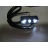 LED Light Pod, 3 LEDs - 12vDC LED Motorcycle Light (1-Pack) White/BLK Matte