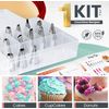 74Pcs Icing Piping Bags and Tips Set-Cookie,Cupcake Icing Tips Cake Decorating
