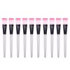 BinaryABC Mini Brush Makeup Clear Plastic Handle Facial Mud Mask 10pcs