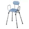 NRS Healthcare Compact Easy Modular Perching Stool With Arms and Padded Backrest