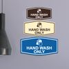 Fancy Hand Wash Only (Bubbles) Sign (Navy Blue/White) - Medium