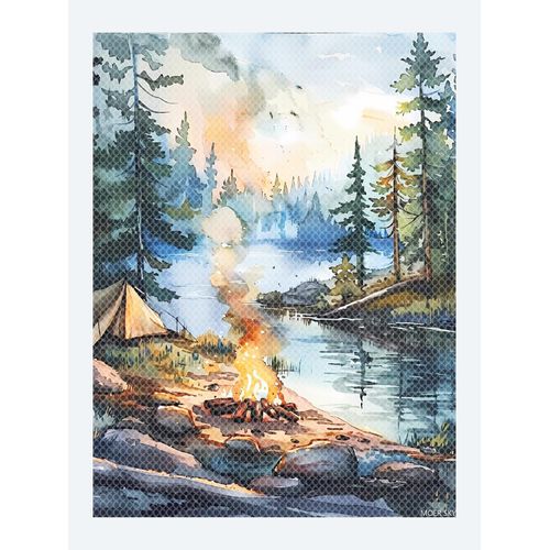 MOER SKY Diamond Painting Kits for Adults Campfires and Tents on The Campsite Camping 5D DIY Diamond Art Kits Full Drill Diamond for Gift Wall Decor and Relaxation Gem Arts 12x16 inch