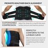 NeoTech Care Adjustable Double Pull Lumbar Brace/Lower Back Belt (Black, Size S)