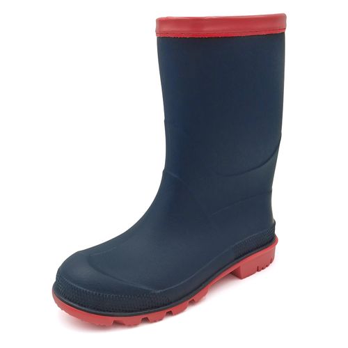 Amoji Boy Rain Boots Girl Rain Boots Kid Rubber Boots Garden Boots Child Wellies Easy On Rainboots Children Waterproof YX16 Navy Size 3-4 Big Kid