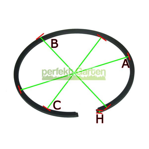 2 X (1.2mm x 45mm) Universal Piston Ring for Chainsaw, Brushcutter etc.