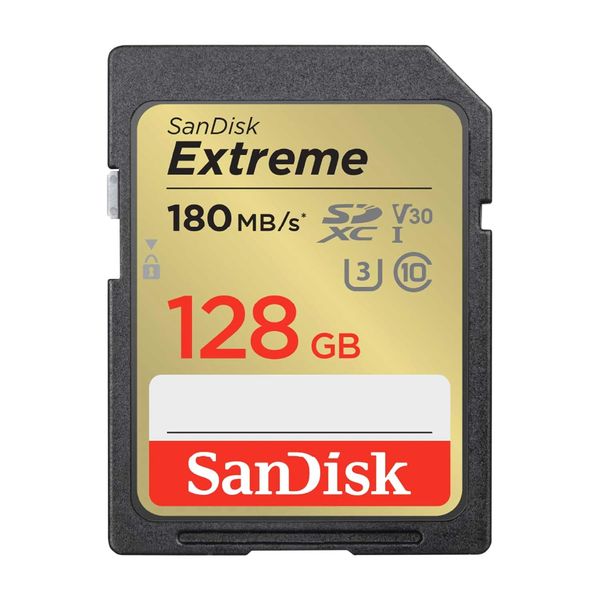 SanDisk Extreme SDSDXVA-128G-GHJIN SD Card 128GB SDXC Class 10 UHS-I U3 V30 New Package