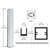 CRL D990A14C Satin Anodized 14" Center Design Series Partition Post