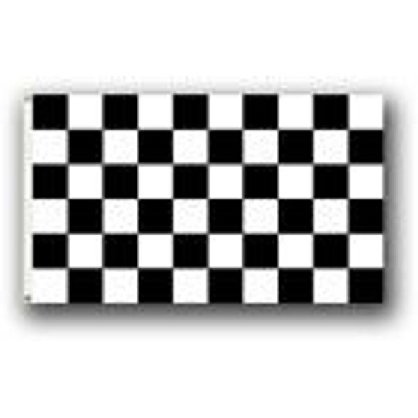 6 ft. Black & White Checker Bicycle Safety Flag with Rear Axle Mounting Bracket