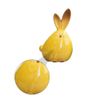 TOYANDONA 2pcs Easter Bunny Rabbit Figurines Ceramic Rabbit Statues Car Interior Figures for Easter Party Table Decoration